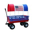 Millside Industries Millside Industries 03550-6 20 in. x 38 in. Red Plastic Deck Wagon with 4 in. x 10 in. Tires 03550-6